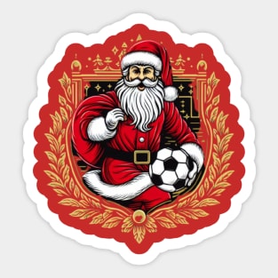 Christmas Santa Soccer player 09 Sticker